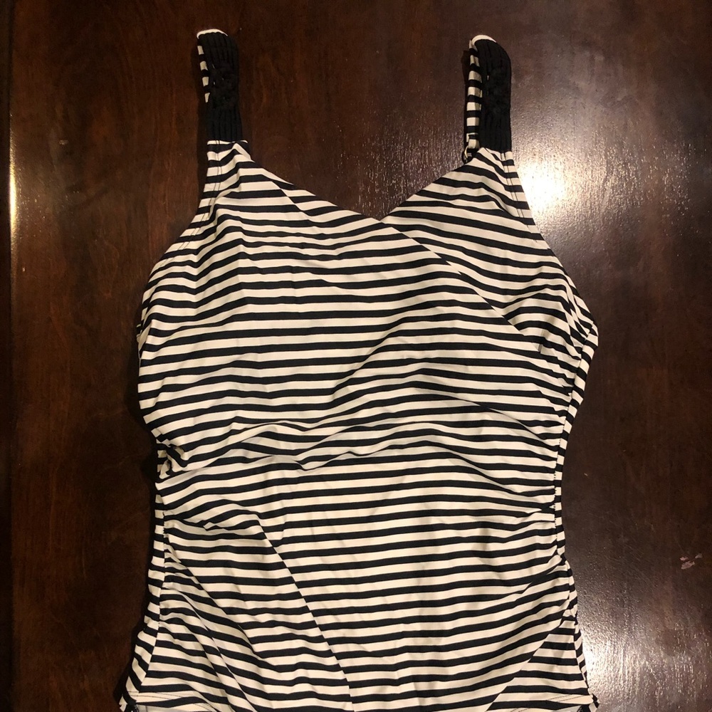 Striped One Piece Swimsuit